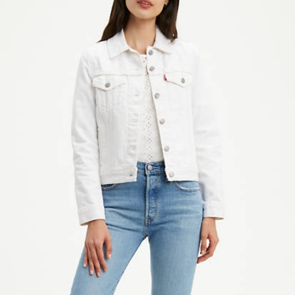 Levi's Original Denim Jean Trucker Jacket White - Picture 4 of 5